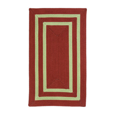 Colonial Mills Holiday Double Border Braided Reversible Indoor Outdoor  Accent Rug