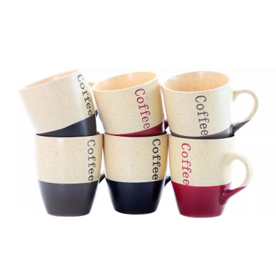 Elama Coffee House 6-pc. Stoneware Mug Set with Stand