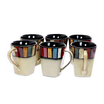 Elama Melange 6-pc. Stoneware Mug Set