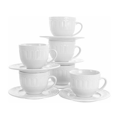 Elama Charlotte 6-pc Mug & Saucer Set