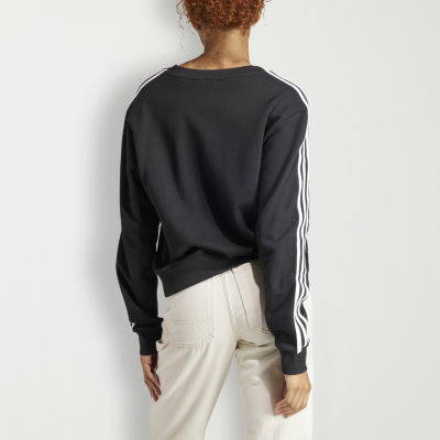 adidas 3 Stripes V Neck Sweatshirt