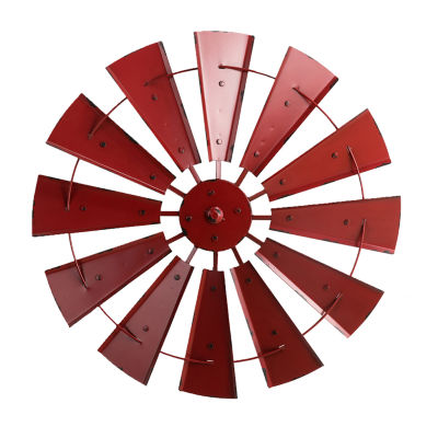 Glitzhome Vintage Wind Spinner Wall Sign