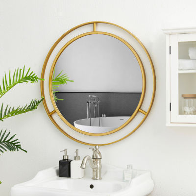 Glitzhome Deluxe Wall Mount Round Wall Mirror