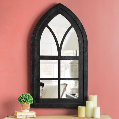 Glitzhome Cathedral Windowpane Wall Mount Decorative Mirror