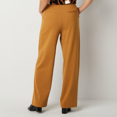 Liz Claiborne Ponte Slim Fit Wide Leg Trouser