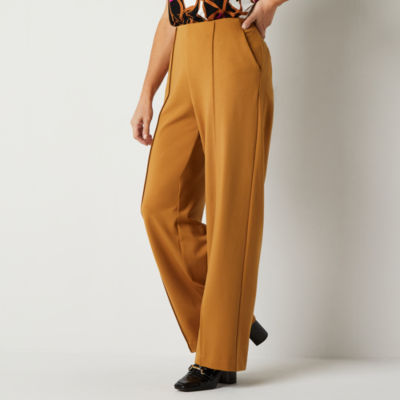 Liz Claiborne Ponte Slim Fit Wide Leg Trouser