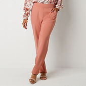Liz Claiborne-Tall Womens High Rise Flare Pull-On Pants