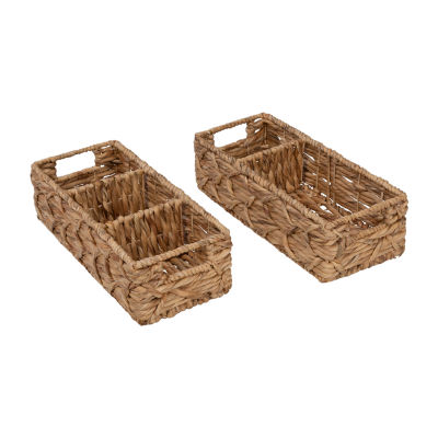 Honey Can Do Natural Divided Baskets (Set Of 2)