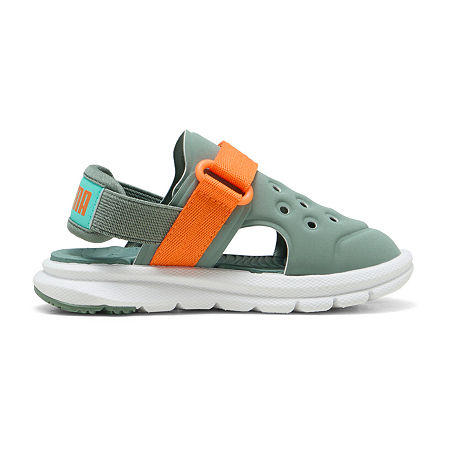 PUMA Toddler Boys Evolve Strap Sandals, 10 Medium, Green