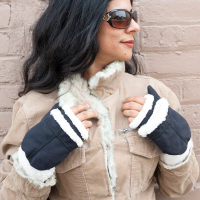 Isotoner Microsuede Flip Mittens
