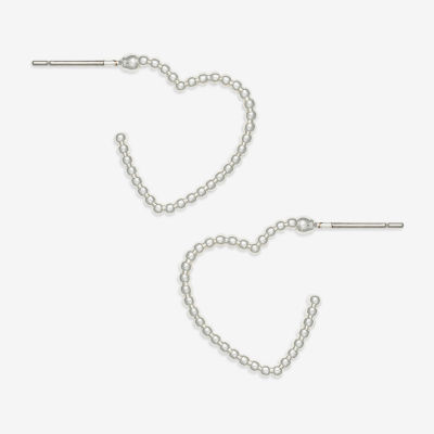 Mixit Womens 19mm Heart Hypoallergenic Hoop Earrings