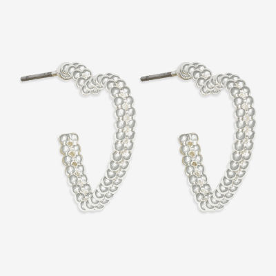 Mixit Womens 19mm Heart Hypoallergenic Hoop Earrings