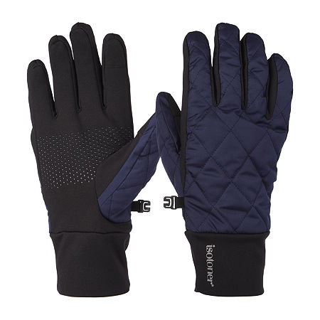 Isotoner Touch Screen Enabled Cold Weather Gloves, Medium, Blue