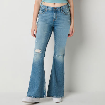 Arizona Womens Low Rise Flare Leg Jean