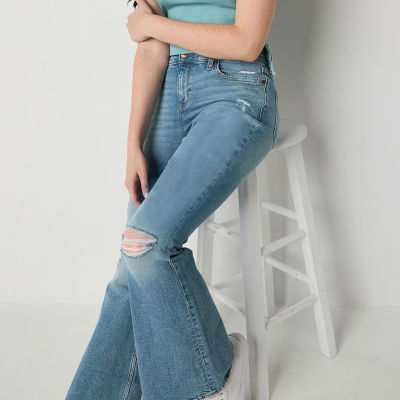 Arizona Womens Low Rise Flare Leg Jean