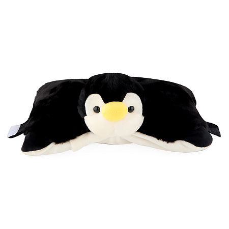 Pink Sky Warming Penguin Pillow Pet, One Size, Black