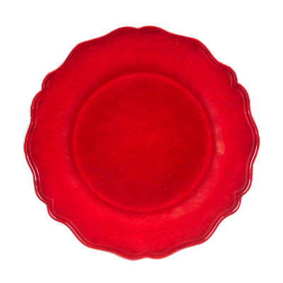 Certified International 4-pc. Red Crackle Melamine Dinner Plate