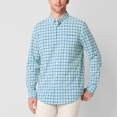 Wrangler Checotah Mens Classic Fit Long Sleeve Striped Button-Down Shirt