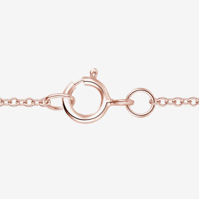 Womens Genuine Red Garnet 14K Rose Gold Over Silver Pear 18 Inch Pendant Necklace