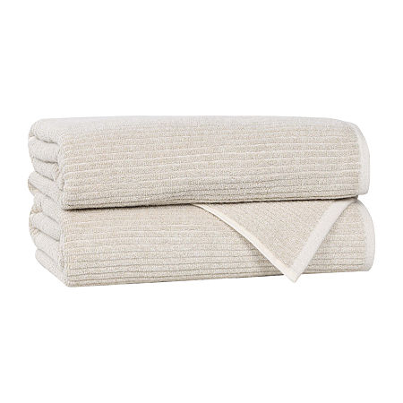 Superior Destin Collection | 80% Cotton 20% Viscose 2-pc. Quick Dry Bath Towel In Sand
