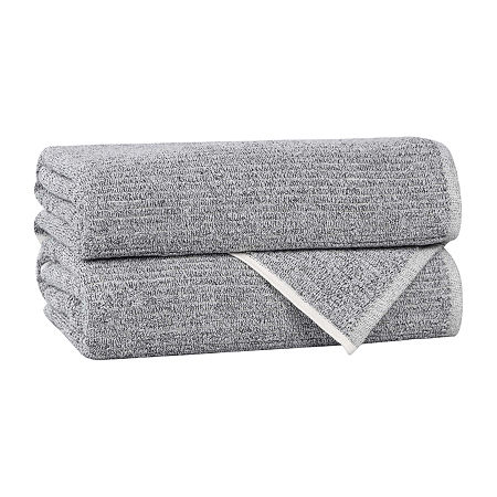 Superior Destin Collection | 80% Cotton 20% Viscose 2-pc. Quick Dry Bath Towel In Black
