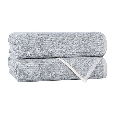 Superior Destin Collection | 80% Cotton 20% Viscose 2-pc. Quick Dry Bath Towel In Blue