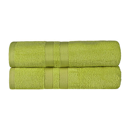 Superior Ultra Soft 2-pc Cotton Bath Sheet Set 2-pc. Bath Sheet In Green