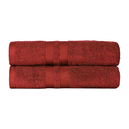 Superior Ultra Soft 2-pc Cotton Bath Sheet Set 2-pc. Bath Sheet In Red