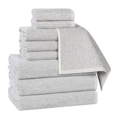 SUPERIOR® Destin Collection | 80% Cotton 20% Viscose 9-pc. Quick Dry Chevron Bath Towel Set