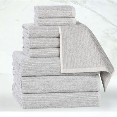 SUPERIOR® Destin Collection | 80% Cotton 20% Viscose 9-pc. Quick Dry Chevron Bath Towel Set