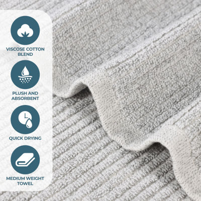 SUPERIOR® Destin Collection | 80% Cotton 20% Viscose 9-pc. Quick Dry Chevron Bath Towel Set