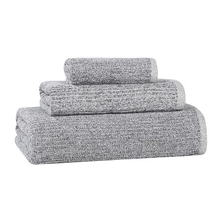 Superior Destin Collection | 80% Cotton 20% Viscose 3-pc. Quick Dry Solid Bath Towel Set In Black