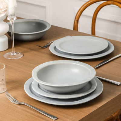 Stone + Lain Oasis 12-pc. Stoneware Dinnerware Set