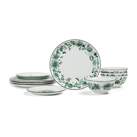 Stone Lain Esme 4-pc. Porcelain Dinnerware Set In Green