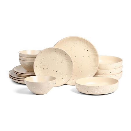 Stone Lain Lauren 4-pc. Stoneware Dinnerware Set In Sand