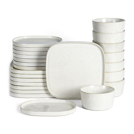 Stone Lain Cairo 8-pc. Stoneware Dinnerware Set In White