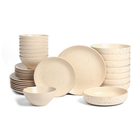 Stone Lain Lauren 8-pc. Stoneware Dinnerware Set In Sand