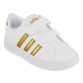 adidas Baseline Sneaker - Toddler, White Matte Gold - JCPenney