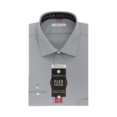 Van Heusen Mens Regular Fit Wrinkle Free Long Sleeve Dress Shirt