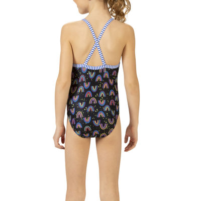 Dolfin Big Kid Girls Easy-on + Easy-off Sleeveless One Piece Swimsuit