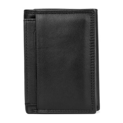 J. Buxton Mens RFID Blocking Trifold Wallet, Color Black JCPenney