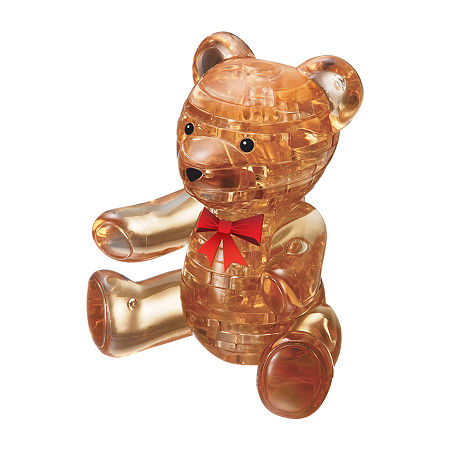 BePuzzled 3D Crystal Puzzle - Teddy Bear (Gold): 41 Pcs, One Size, Multiple Colors