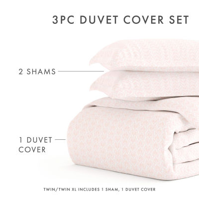 Casual Comfort Premium Ultra Soft Classic Pink Pattern Duvet Cover Set