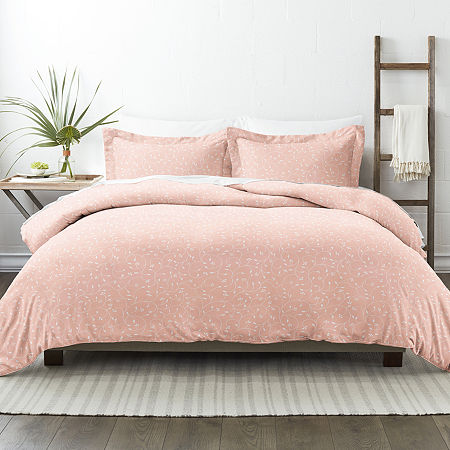 Casual Comfort Premium Ultra Soft Pink Buds Duvet Cover Set, One Size, Pink