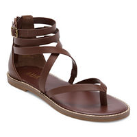 a.n.a Womens Jazmin Ankle Strap Gladiator Sandals, 5 1/2 Medium, Brown