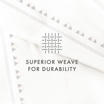 Casual Comfort Natural Geo Lines Patterned Duvet Cover Set