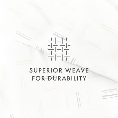 Casual Comfort Geo Dash Patterned Duvet Cover Set