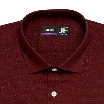 J. Ferrar Big Ultra Comfort Mens Regular Fit Easy Care Stretch Fabric Long Sleeve Dress Shirt