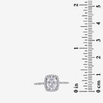 Womens 2 CT. T.W. White Cubic Zirconia Sterling Silver Halo Cocktail Ring