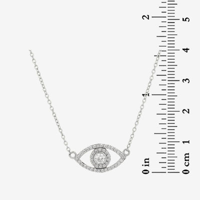 DiamonArt® Womens / CT. T.W. White Cubic Zirconia Sterling Silver Pendant Necklace
